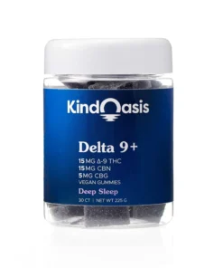 Deep Sleep Gummies - Delta 9 THC 15mg + CBN 15mg + CBG 5mg - 30ct Blueberry